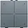 Niko 220-52204 drukknop 4-voudig met LED en comfortsensoren Niko Home Control blue grey coated