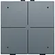 Niko 220-52204 drukknop 4-voudig met LED en comfortsensoren voor Niko Home Control blue grey coated