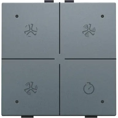 Niko 220-52054 ventilatiebediening met LED voor Niko Home Control blue grey coated