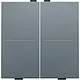 Niko 220-00007 tweevoudige toets voor draadloze schakelaar blue grey coated