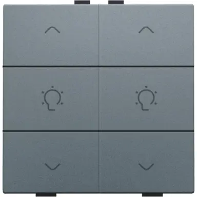 Niko 220-51046 dimbediening 2-voudig met symbool voor Niko Home Control blue grey coated