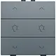 Niko 220-51046 dimbediening 2-voudig met symbool voor Niko Home Control blue grey coated
