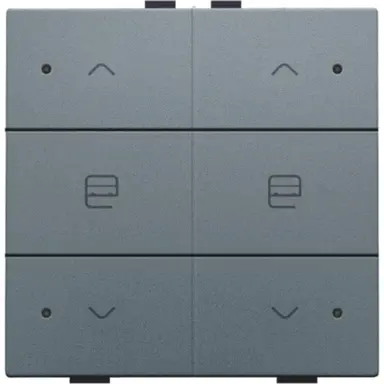 Niko 220-52036 jaloeziebediening 2-voudig met LED voor Niko Home Control blue grey coated