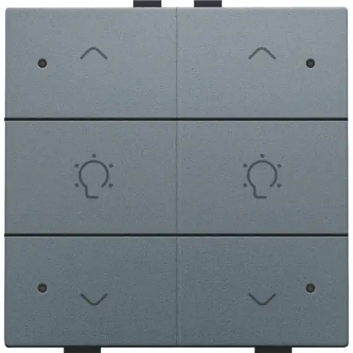 Niko 220-52046 dimbediening 2-voudig met LED en symbool voor Niko Home Control blue grey coated