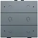 Niko 220-52046 dimbediening 2-voudig met LED en symbool voor Niko Home Control blue grey coated