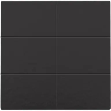 Niko 200-51006 drukknop 6-voudig voor Niko Home Control piano black coated