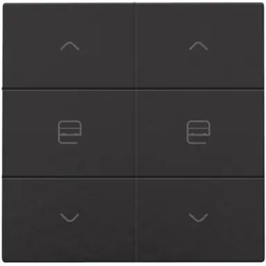 Niko 200-51036 jaloeziebediening 2-voudig voor Niko Home Control piano black coated
