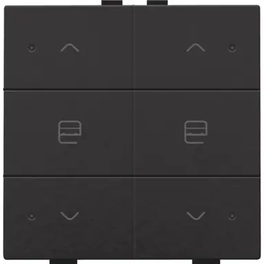 Niko 200-52036 jaloeziebediening 2-voudig met LED voor Niko Home Control piano black coated
