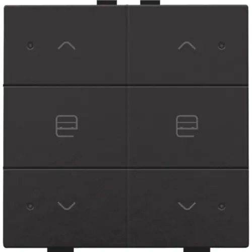 Niko 200-52036 jaloeziebediening 2-voudig met LED voor Niko Home Control piano black coated