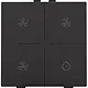 Niko 200-52054 ventilatiebediening met LED voor Niko Home Control piano black coated
