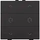 Niko 200-52046 dimbediening 2-voudig met LED en symbool voor Niko Home Control piano black coated