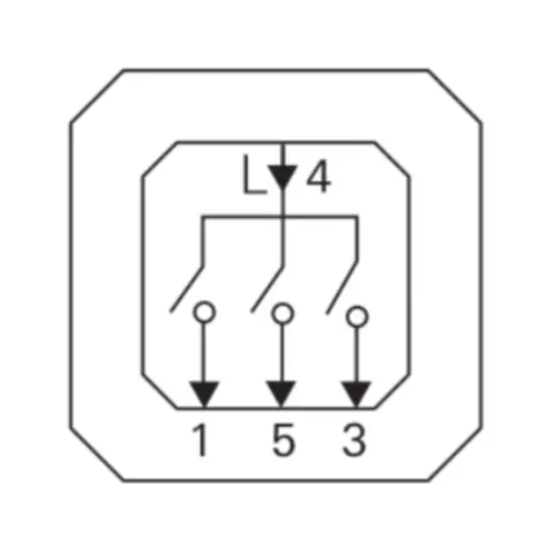 Gira 014900 driestandenschakelaar met nulstand