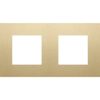 Niko 227-76800 afdekraam 2-voudig Pure alu gold brushed