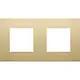 Niko 227-76800 afdekraam 2-voudig Pure alu gold brushed