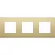 Niko 227-76700 afdekraam 3-voudig Pure alu gold brushed