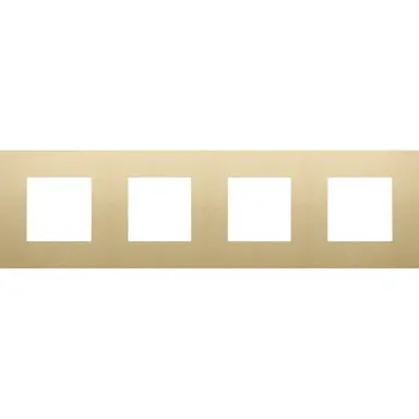Niko 227-76400 afdekraam 4-voudig Pure alu gold brushed