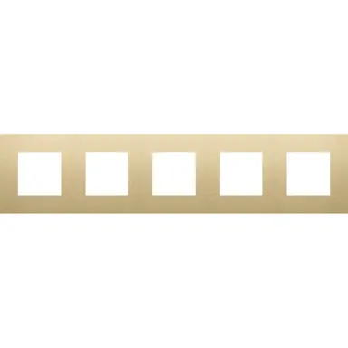 Niko 227-76005 afdekraam 5-voudig Pure alu gold brushed