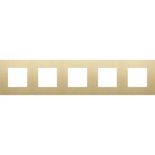 Niko 227-76005 afdekraam 5-voudig Pure alu gold brushed