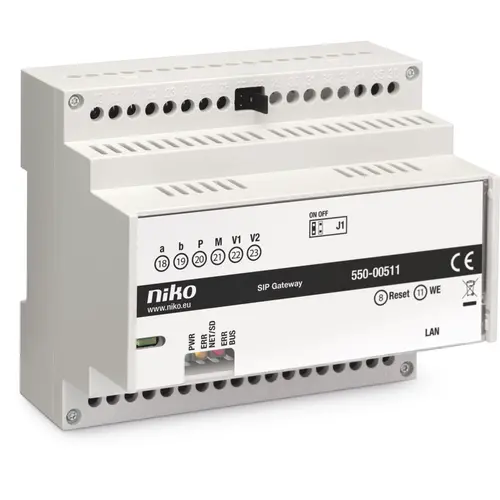 Niko 550-00511 SIP toegangscontrole-interface voor analoge videobuitenposten voor Niko Home Control