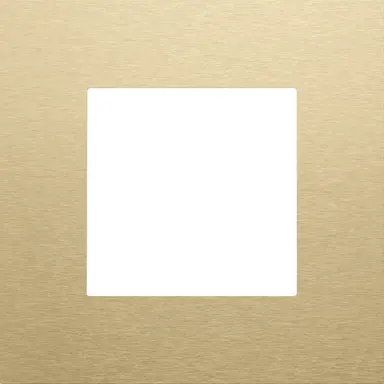 Niko 227-76100 afdekraam 1-voudig Pure alu gold brushed