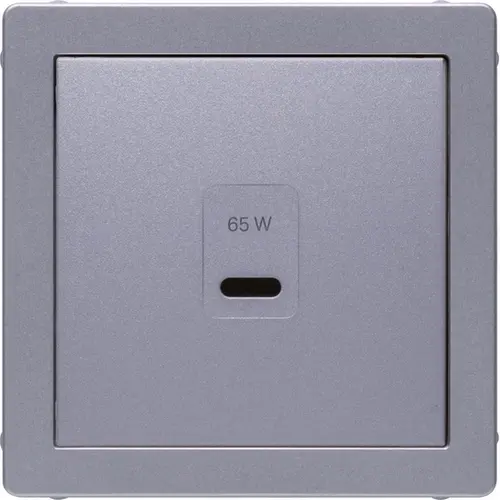 Berker 48606084 centraalplaat voor USB-lader type C Q.1/Q.3/Q.7 aluminium