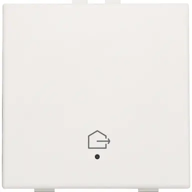 Niko 101-52921 drukknop 1-voudig met LED en comfortsensoren voor Niko Home Control symbool woning verlaten white