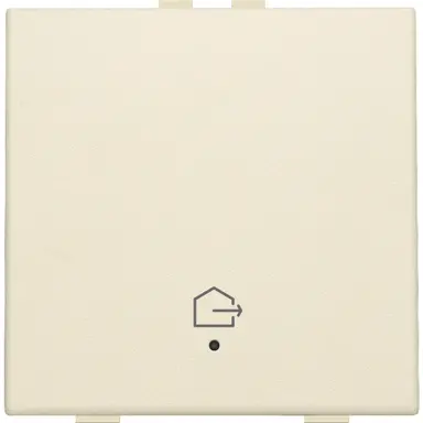 Niko 100-52921 drukknop 1-voudig met LED en comfortsensoren voor Niko Home Control symbool woning verlaten cream