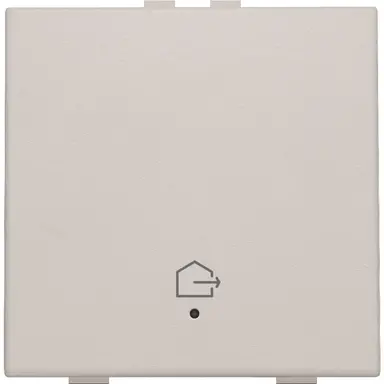 Niko 102-52921 drukknop 1-voudig met LED en comfortsensoren voor Niko Home Control symbool woning verlaten light grey