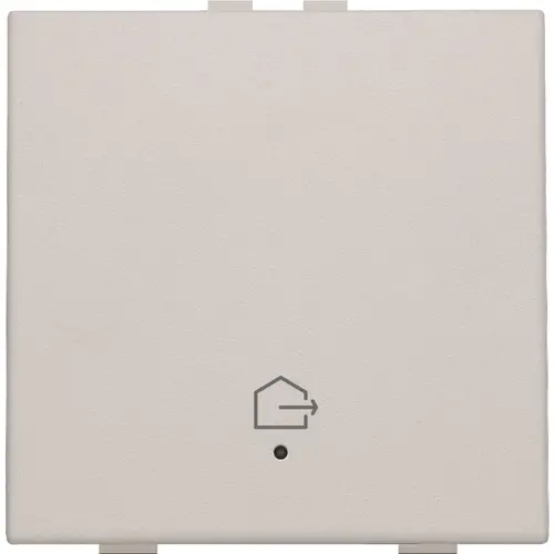 Niko 102-52921 drukknop 1-voudig met LED en comfortsensoren voor Niko Home Control symbool woning verlaten light grey