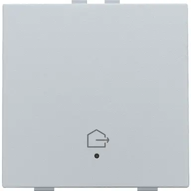 Niko 121-52921 drukknop 1-voudig met LED en comfortsensoren voor Niko Home Control symbool woning verlaten sterling coated
