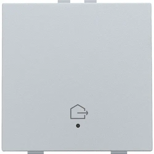 Niko 121-52921 drukknop 1-voudig met LED en comfortsensoren voor Niko Home Control symbool woning verlaten sterling coated