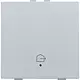 Niko 121-52921 drukknop 1-voudig met LED en comfortsensoren voor Niko Home Control symbool woning verlaten sterling coated