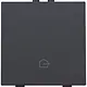 Niko 122-52921 drukknop 1-voudig met LED en comfortsensoren voor Niko Home Control symbool woning verlaten anthracite coated
