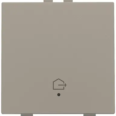 Niko 123-52921 drukknop 1-voudig met LED en comfortsensoren voor Niko Home Control symbool woning verlaten bronze coated