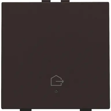 Niko 124-52921 drukknop 1-voudig met LED en comfortsensoren voor Niko Home Control symbool woning verlaten dark brown coated