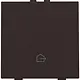 Niko 124-52921 drukknop 1-voudig met LED en comfortsensoren voor Niko Home Control symbool woning verlaten dark brown coated