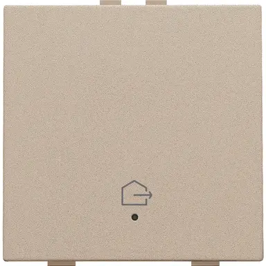 Niko 157-52921 drukknop 1-voudig met LED en comfortsensoren voor Niko Home Control symbool woning verlaten champagne coated