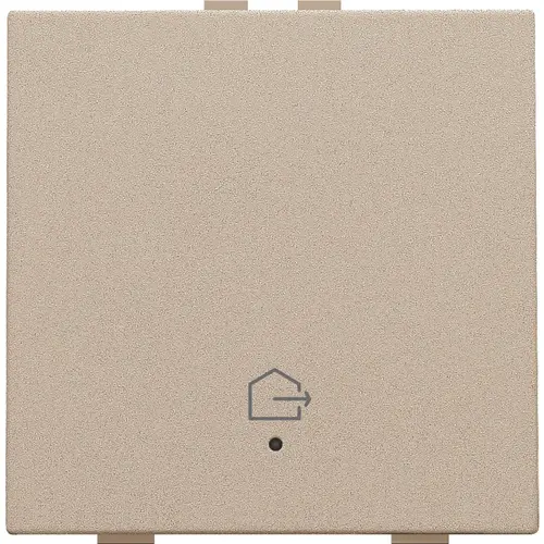 Niko 157-52921 drukknop 1-voudig met LED en comfortsensoren voor Niko Home Control symbool woning verlaten champagne coated