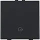 Niko 161-52921 drukknop 1-voudig met LED en comfortsensoren voor Niko Home Control symbool woning verlaten black coated