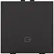Niko 200-52921 drukknop 1-voudig met LED en comfortsensoren voor Niko Home Control symbool woning verlaten piano black coated