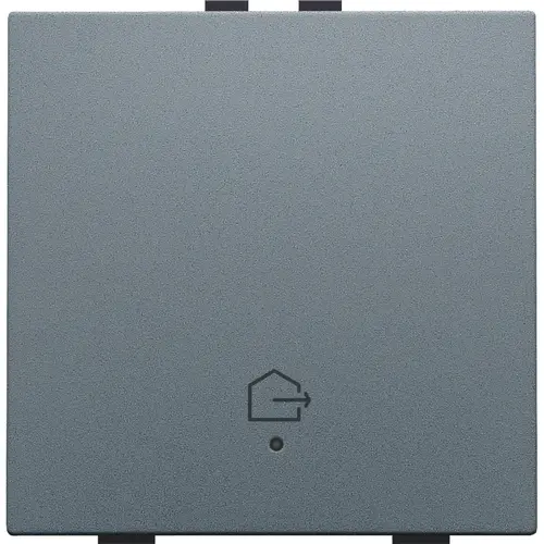 Niko 220-52921 drukknop 1-voudig met LED en comfortsensoren voor Niko Home Control symbool woning verlaten blue grey coated