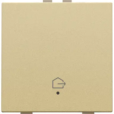 Niko 221-52921 drukknop 1-voudig met LED en comfortsensoren voor Niko Home Control symbool woning verlaten gold coated