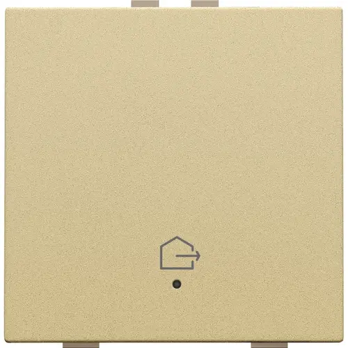Niko 221-52921 drukknop 1-voudig met LED en comfortsensoren voor Niko Home Control symbool woning verlaten gold coated