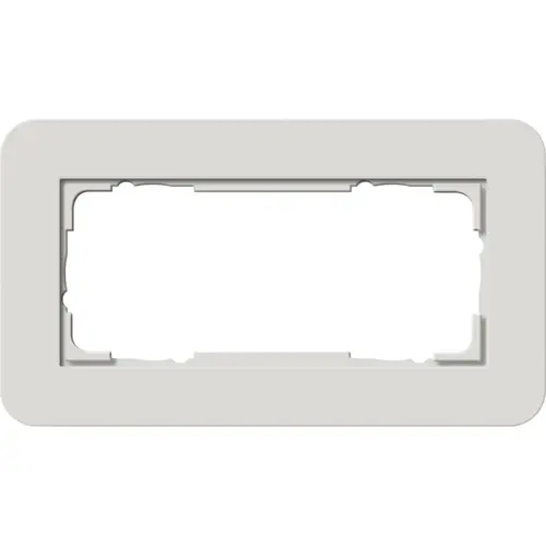 Gira 1002411 afdekraam 2-voudig zonder middenstijl E3 lichtgrijs/wit