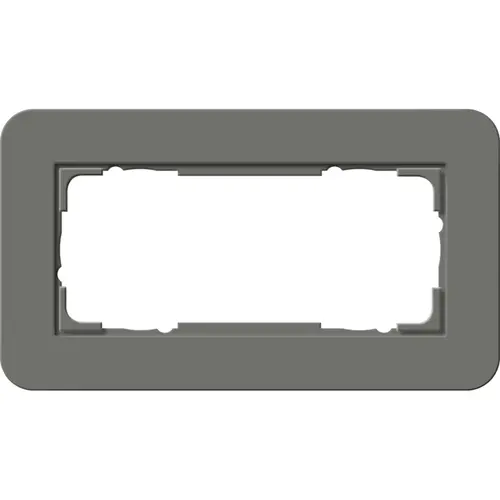 Gira 1002413 afdekraam 2-voudig zonder middenstijl E3 donkergrijs/wit