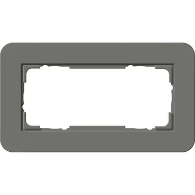 Gira 1002423 afdekraam 2-voudig zonder middenstijl E3 donkergrijs/antraciet