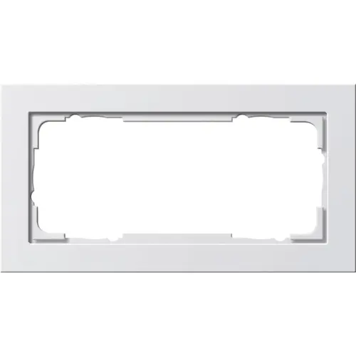 Gira 100222 afdekraam 2-voudig zonder middenstijl E2 wit mat