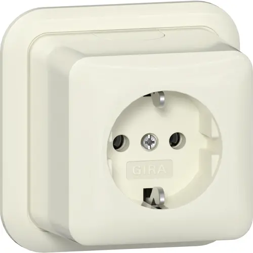 Gira 444010 wandcontactdoos randaarde opbouw creme