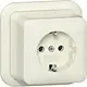 Gira 444010 wandcontactdoos randaarde opbouw creme