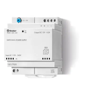 Finder 78.50.1.230.1202 fin voeding 12vdc 4 2a 50w